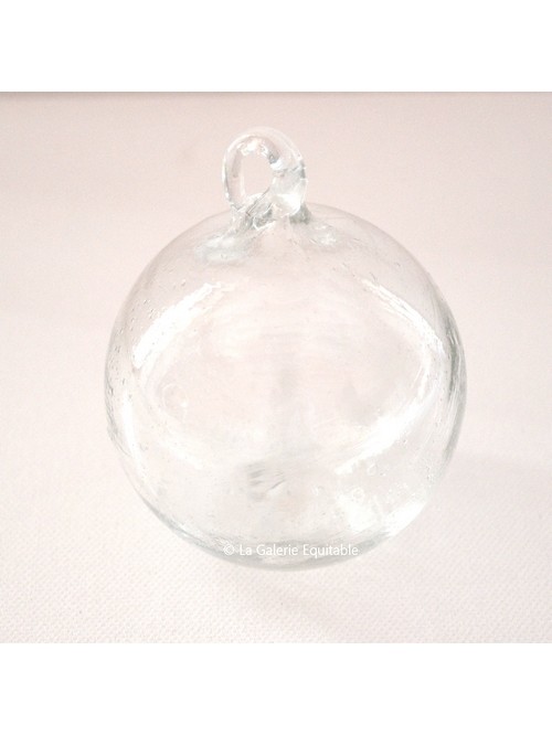 Petite boule de Noël en verre transparent