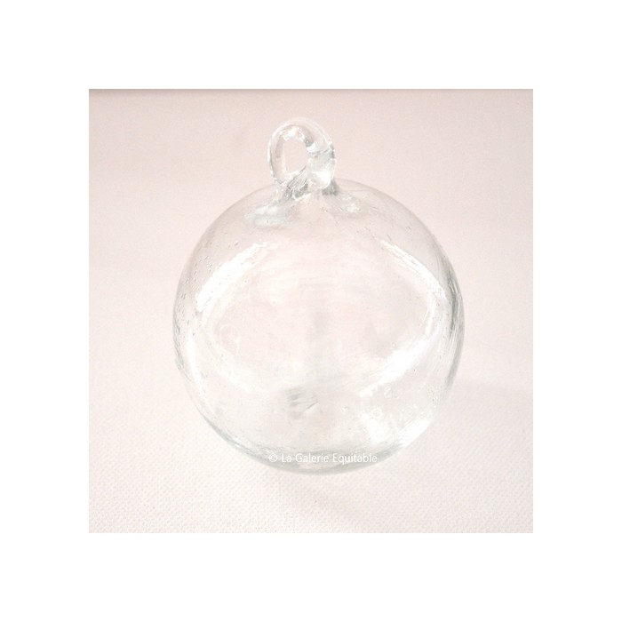 Petite boule de Noël en verre transparent