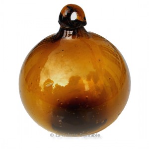 Boule verre ambre