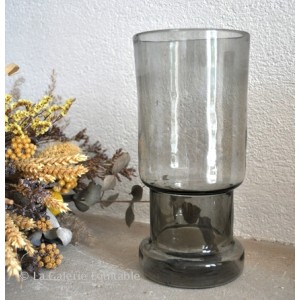 Vase en verre gris clair