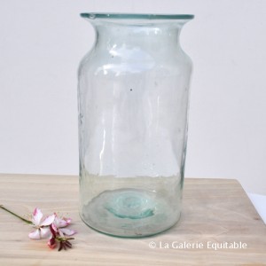 Vase collerette transparent