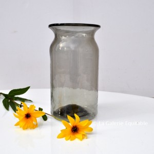 Vase collerette gris clais