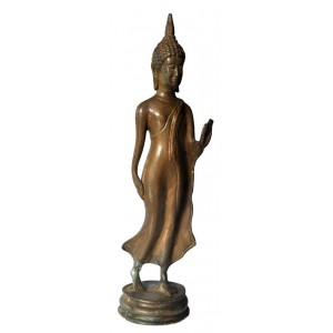 Statuette bouddha en bronze - La Galerie Equitable