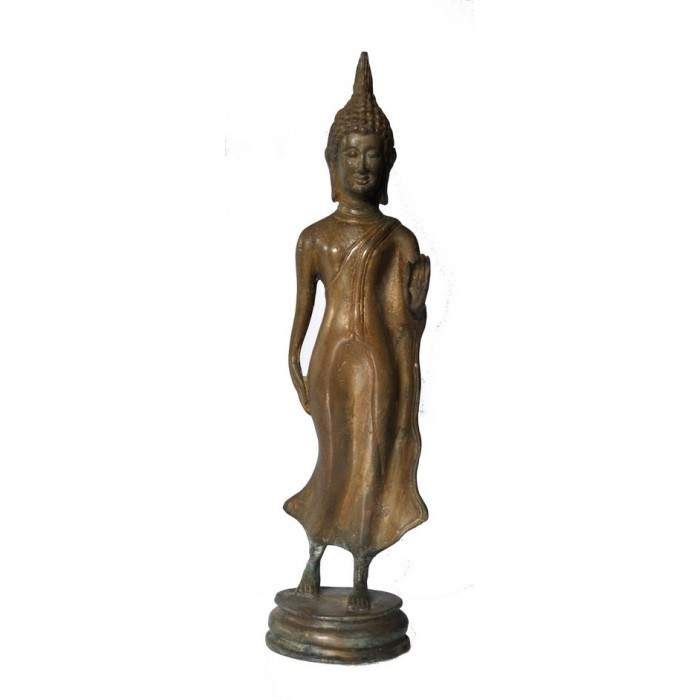 Statuette bouddha debout en bronze - La Galerie Equitable