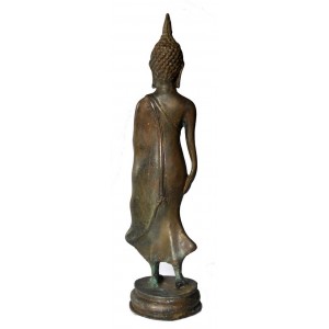 Statuette bouddha debout en bronze - La Galerie Equitable